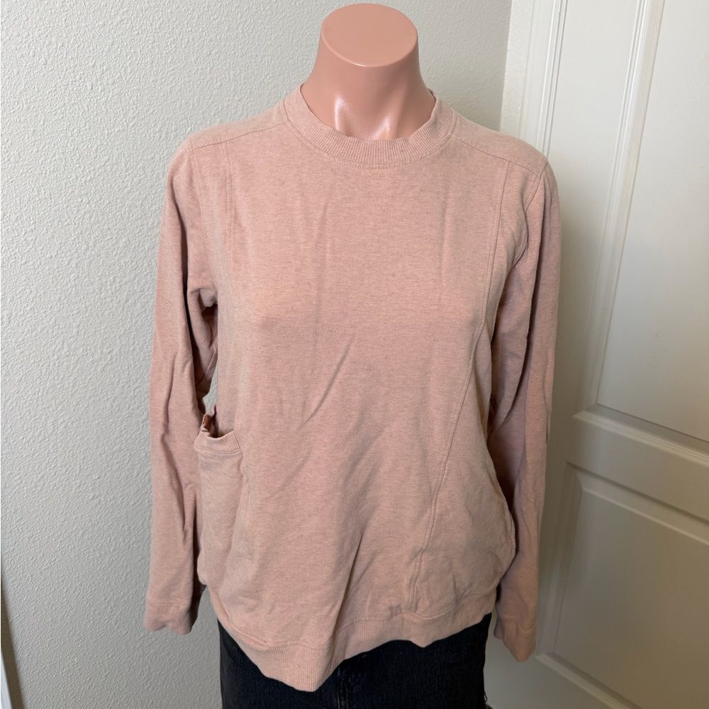 Lunya Soft Loungewear Pink Crew Sweatshirt Top Sz XS